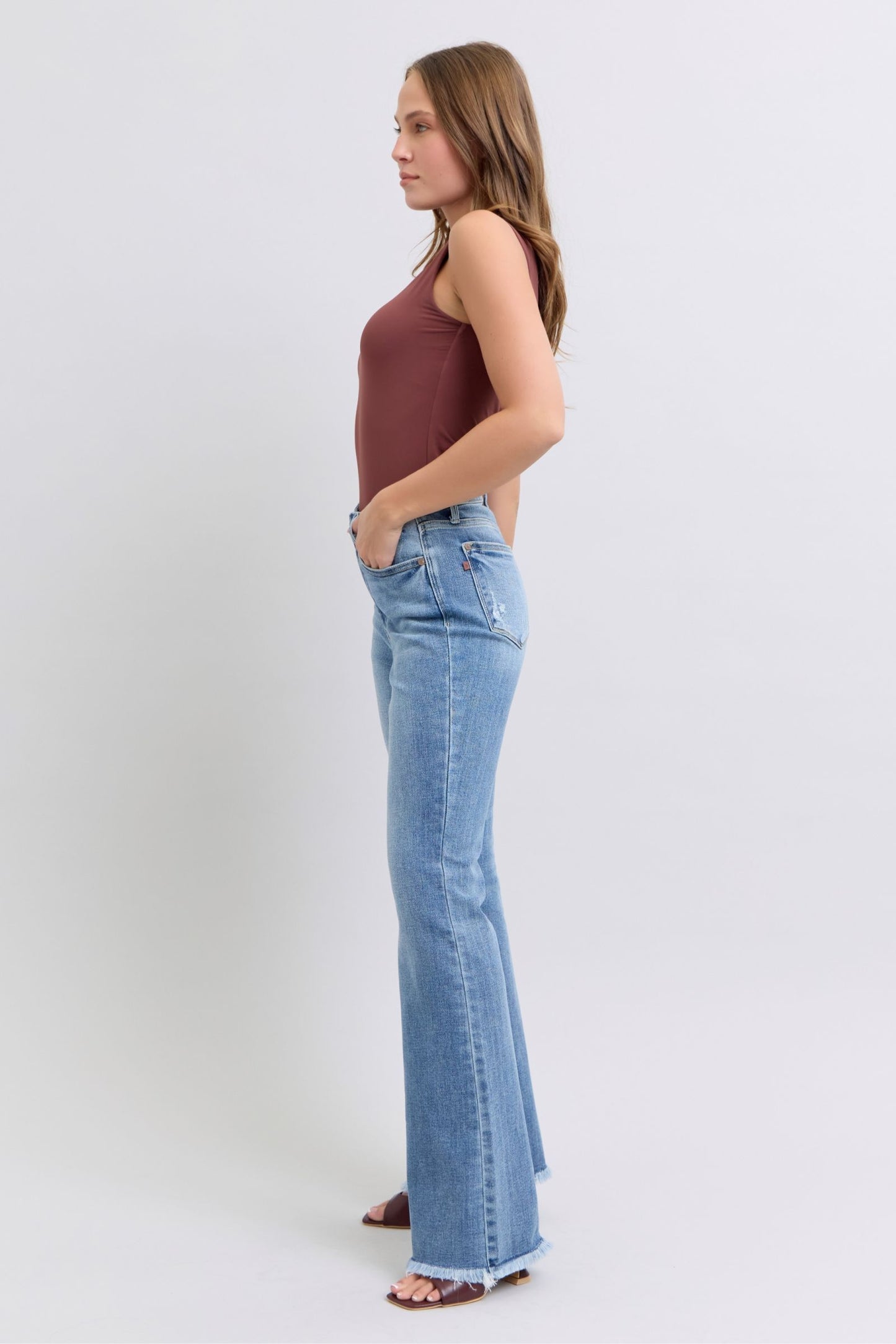 Judy Blue Kayce's Girl Raw Hem Bootcut Jeans (0-24W)