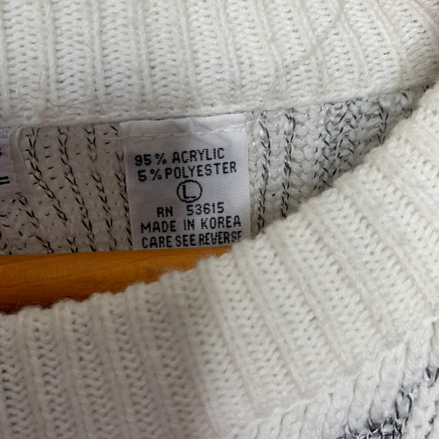 Vintage 90s Koman swirled chunky knit sweater SZ L