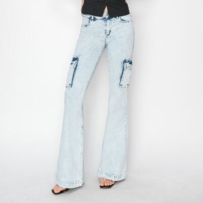 RISEN I Still Believe Cargo Flare Jeans (0-3X)