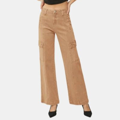 RISEN Bye Bye Bye Wide Leg Cargo Jeans (0-3X)