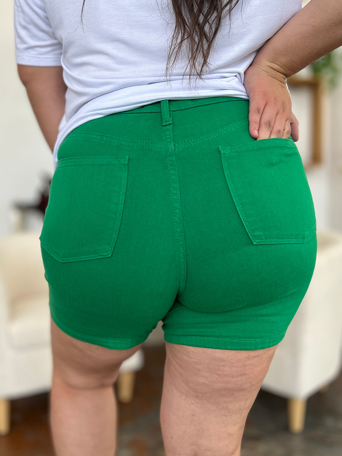 Judy Blue With You Around Tummy Control Shorts (S-3X)