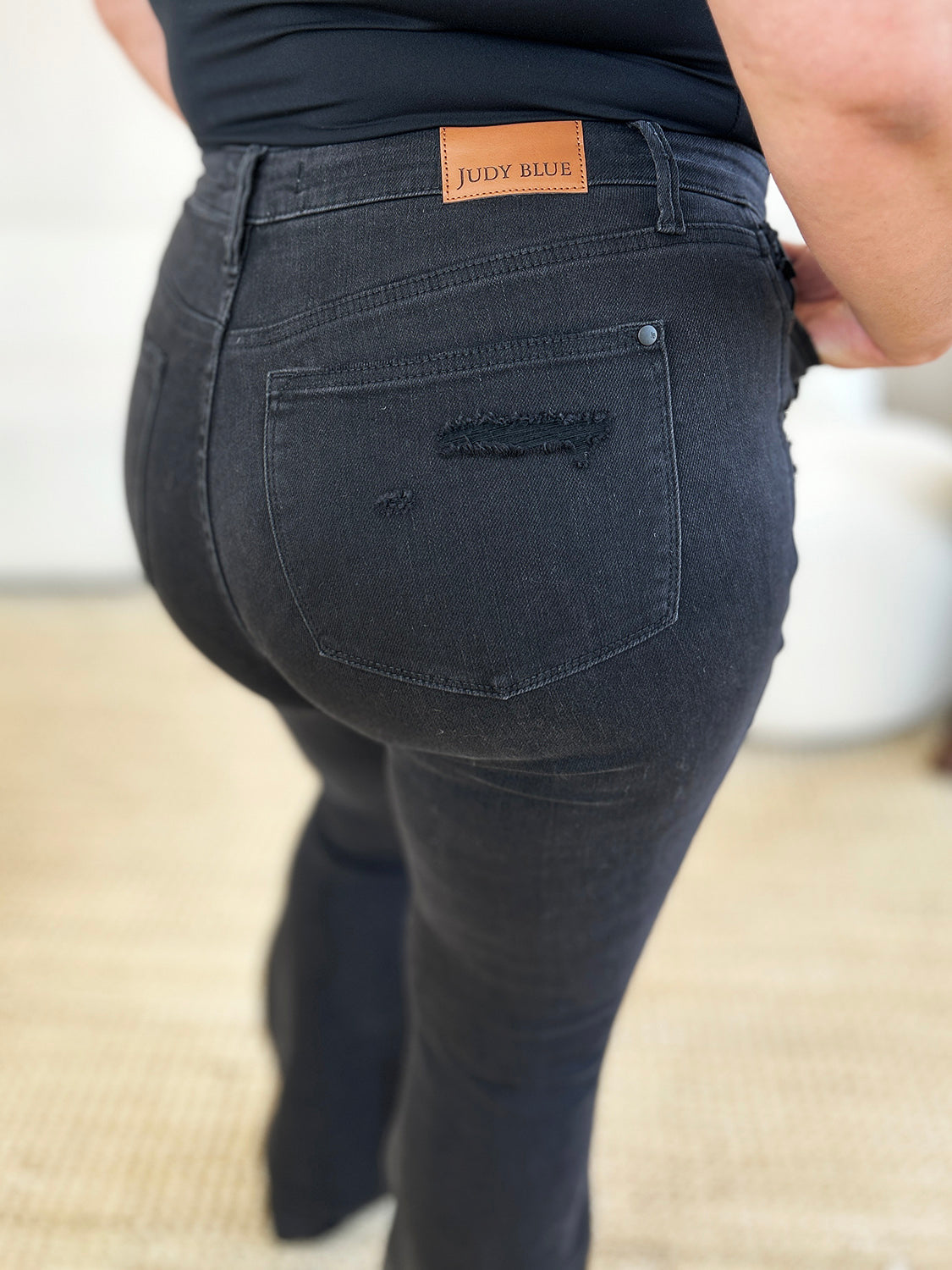 Judy Blue Empty Street Distressed Flare Jeans (0-24W)