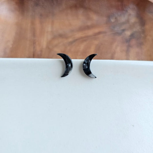 Spiffy & Splendid Moon Stud Earrings
