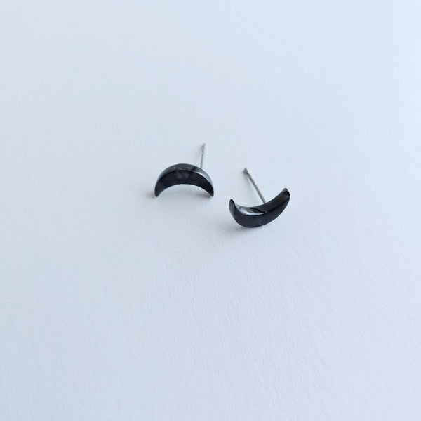 Spiffy & Splendid Moon Stud Earrings