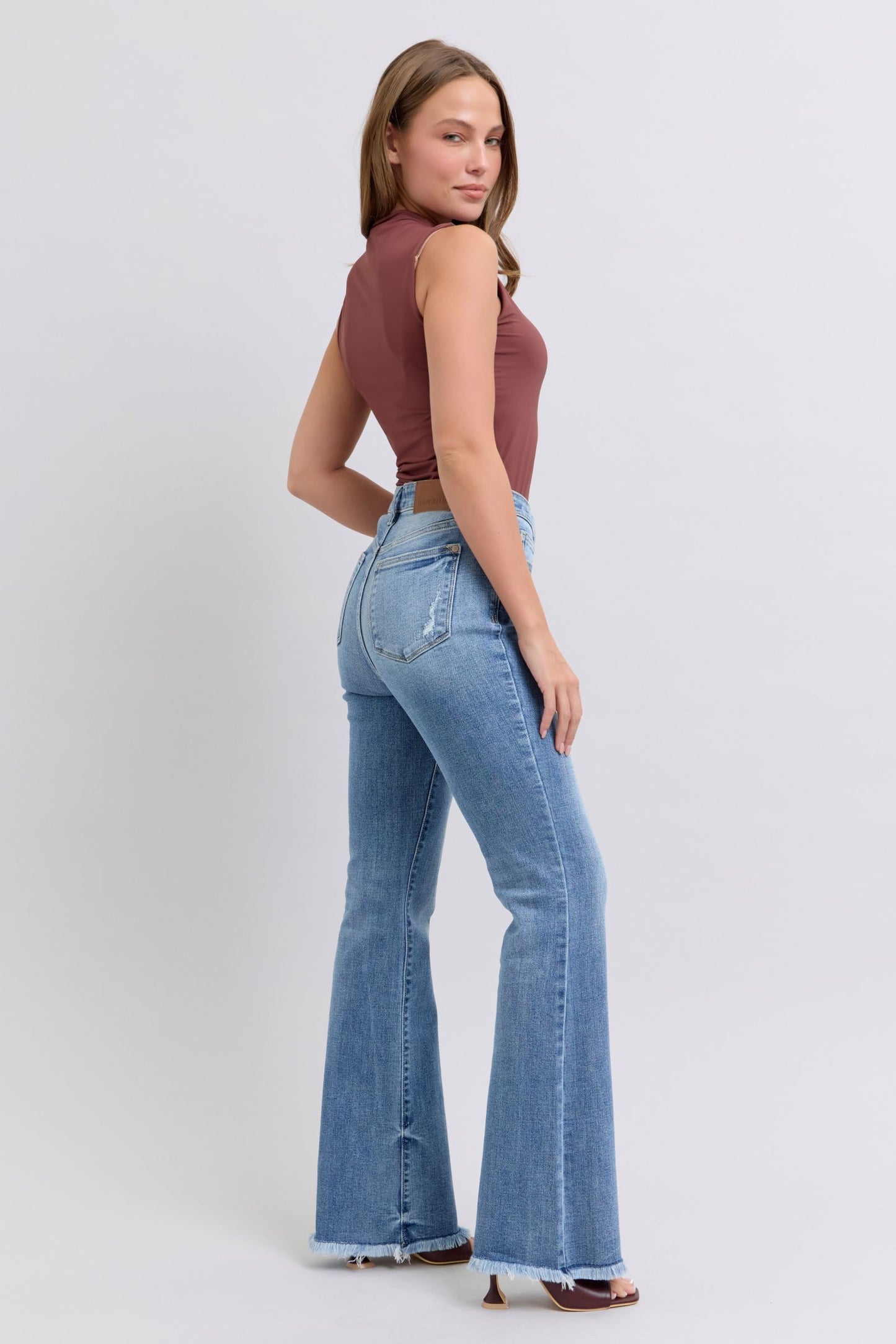 Judy Blue Kayce's Girl Raw Hem Bootcut Jeans (0-24W)