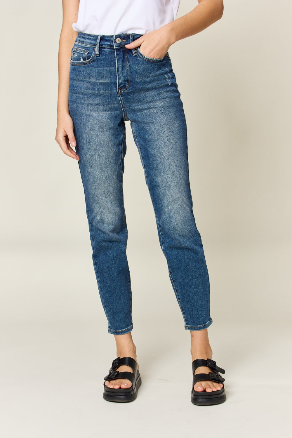 Judy Blue Fields + Fences Tummy Control Straight Leg Jeans (0-24W)