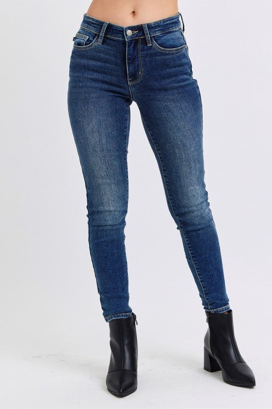 Judy Blue Not Like Us Thermal Skinny Jeans (0-24W)
