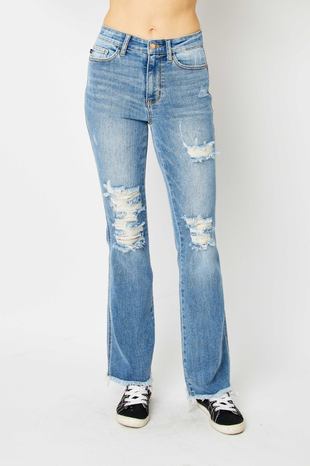 Judy Blue Boy Is Mine Distressed Bootcut Jeans (0-24W)