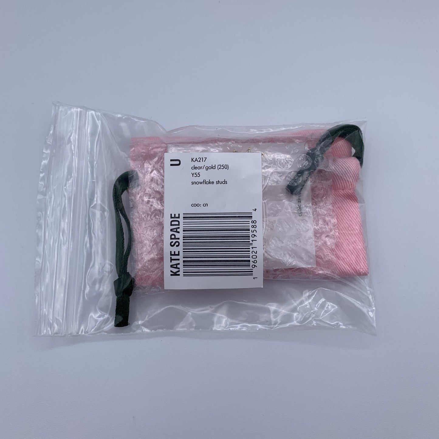 Kate Spade Snow Day Cubic Zirconia Gold Snowflake Stud Earrings