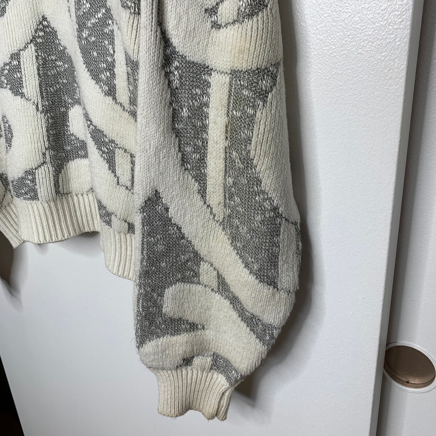 Vintage 90s Koman swirled chunky knit sweater SZ L