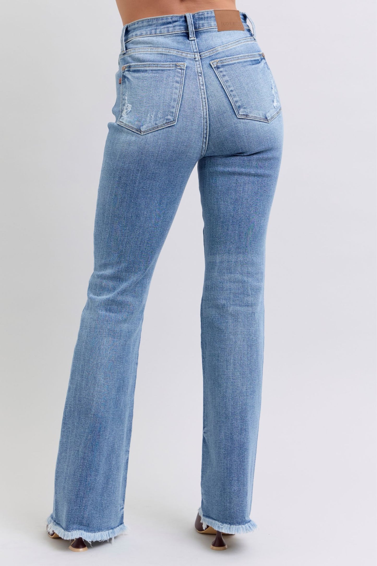 Judy Blue Kayce's Girl Raw Hem Bootcut Jeans (0-24W)