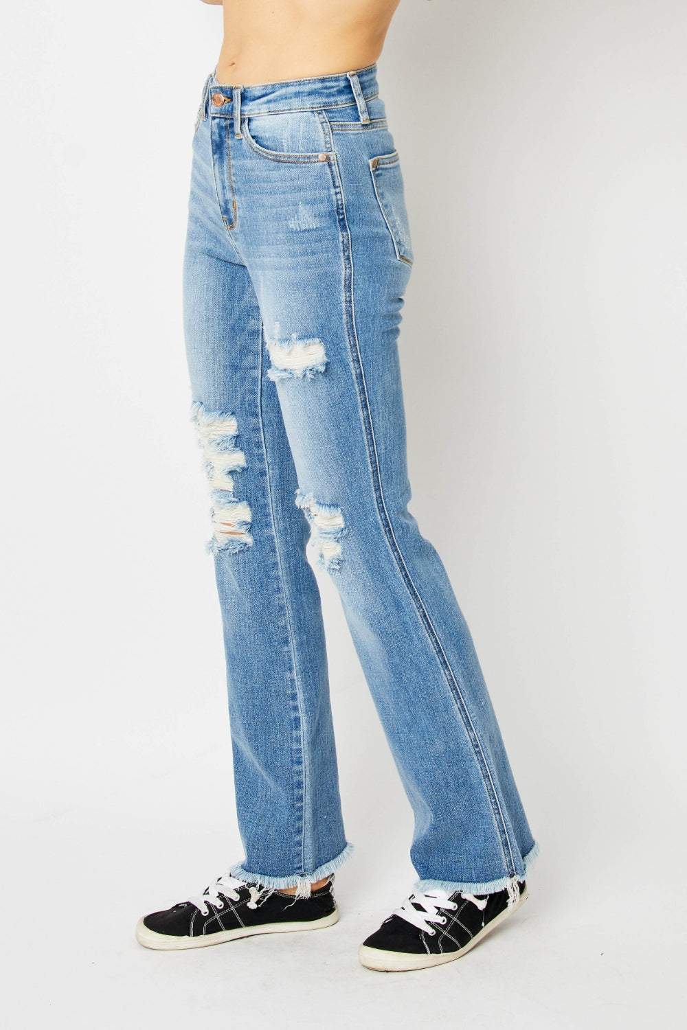 Judy Blue Boy Is Mine Distressed Bootcut Jeans (0-24W)