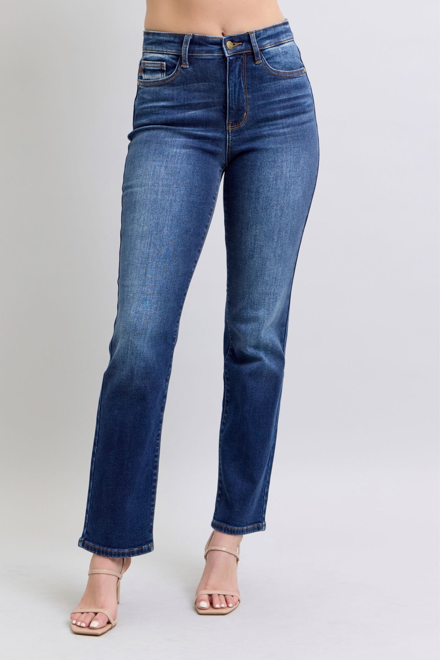 Judy Blue Back to December Straight Leg Jeans (0-24W)