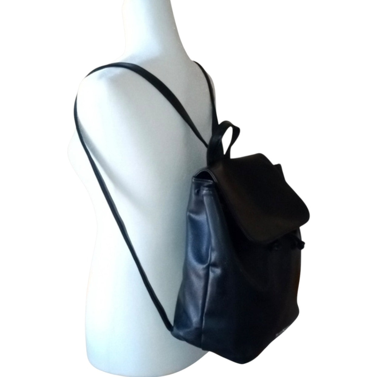 Victoria's Secret vegan leather drawstring backpack