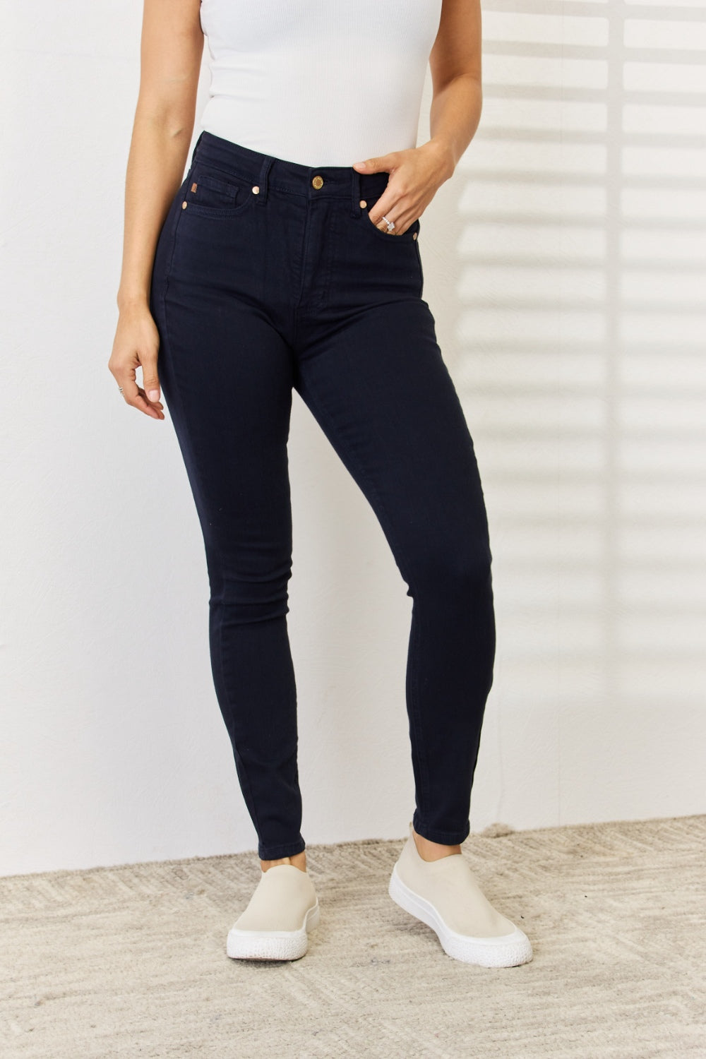 Judy Blue Northern Attitude Tummy Control Skinny Jeans (0-24W)