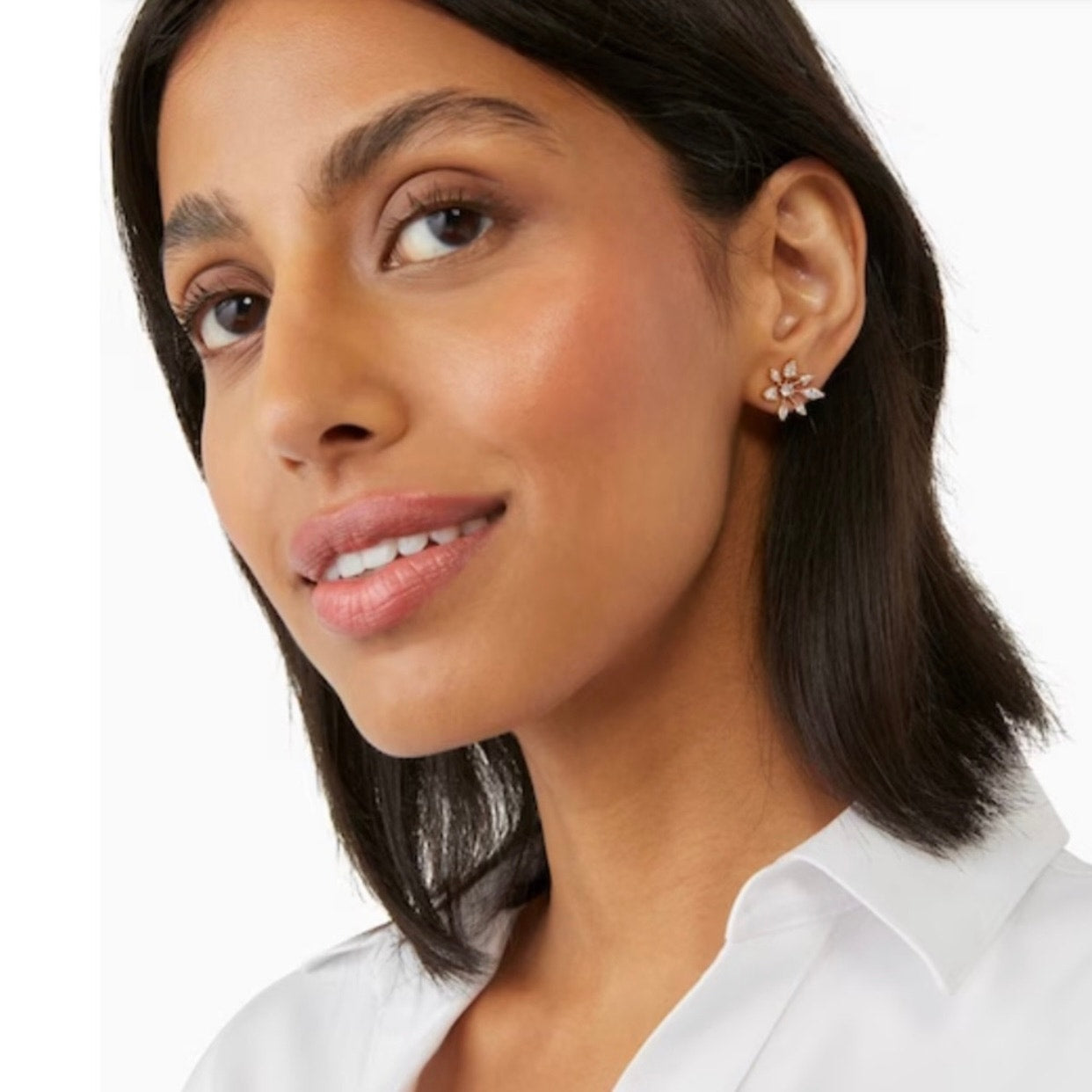 Kate Spade Snow Day Cubic Zirconia Gold Snowflake Stud Earrings