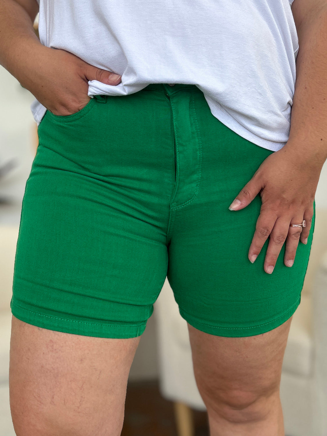 Judy Blue With You Around Tummy Control Shorts (S-3X)