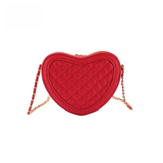 Bella Chic Heart Shaped Quilted Crossbody Bag