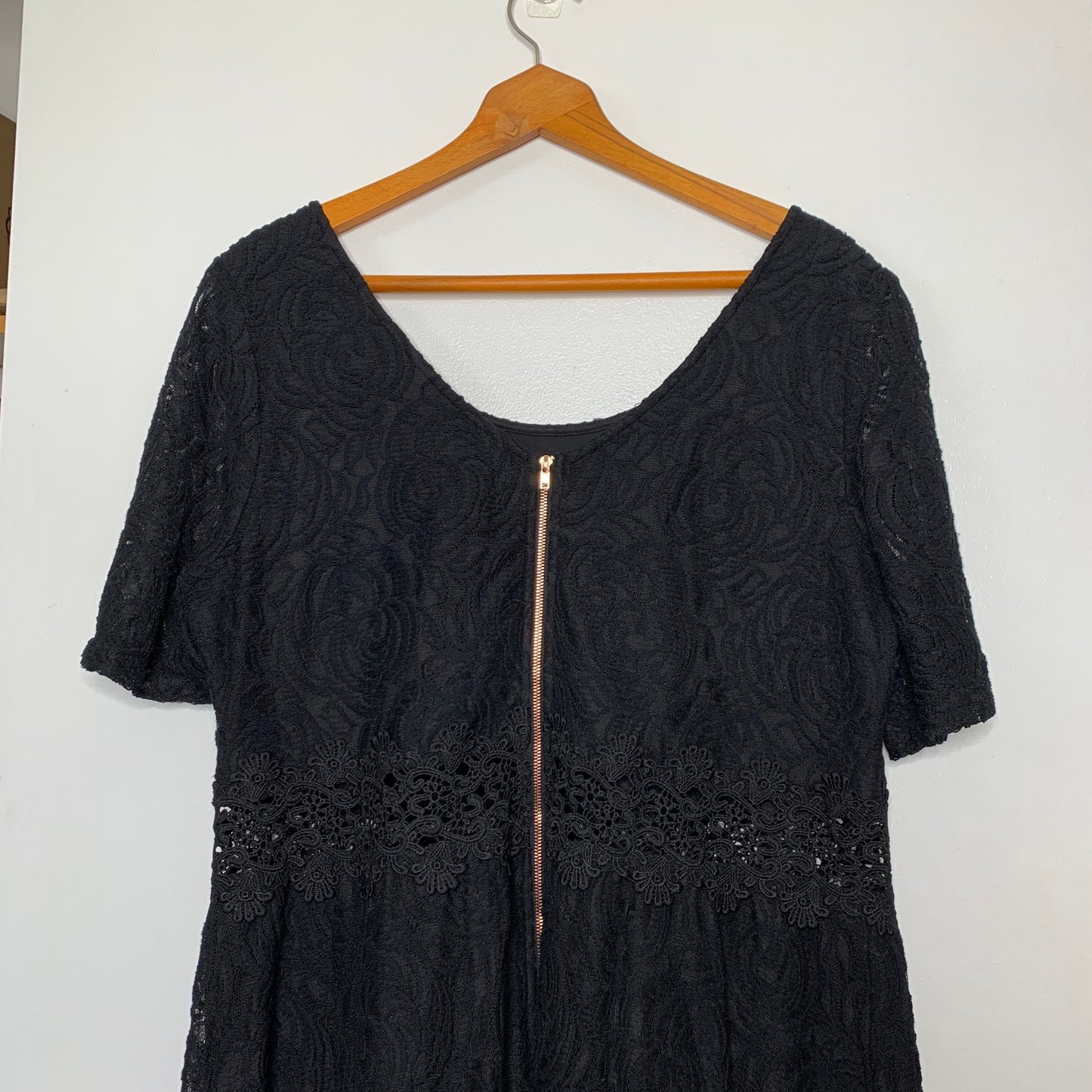 Xhilaration black lace short sleeve cocktail dress SZ XXL