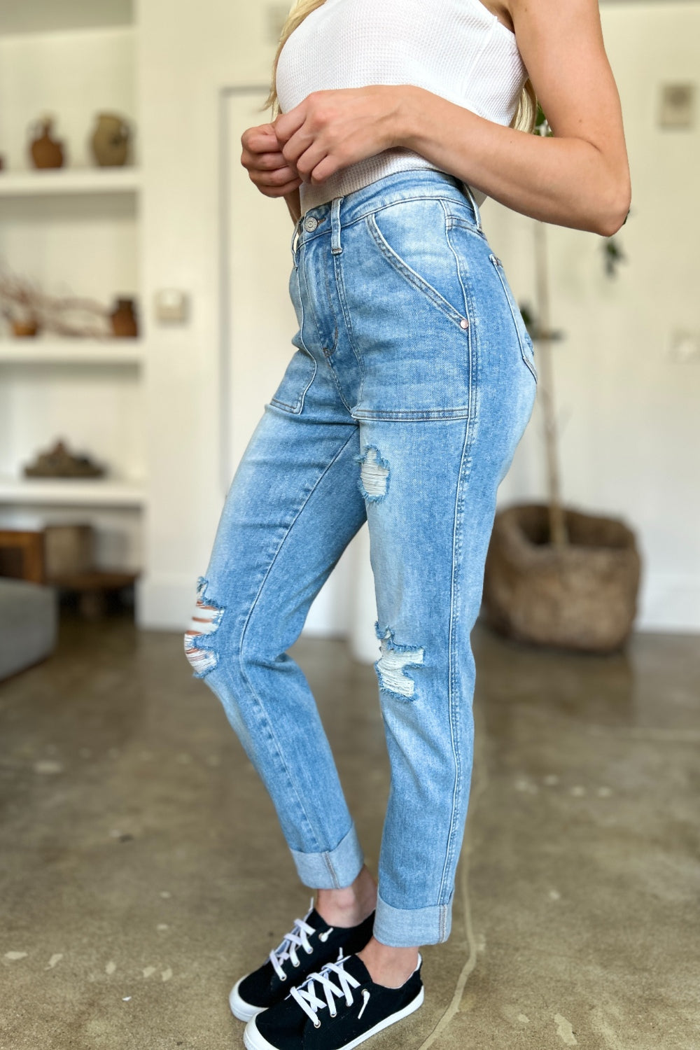 Judy Blue Hep Alien Boyfriend Jeans (0-24W)