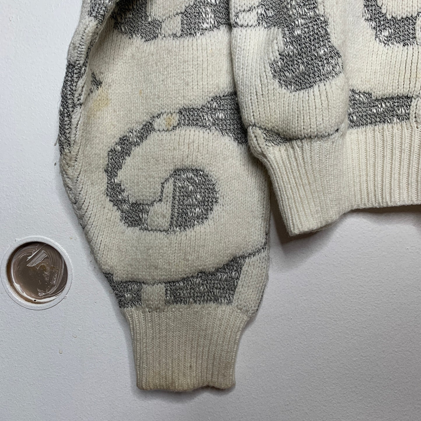 Vintage 90s Koman swirled chunky knit sweater SZ L