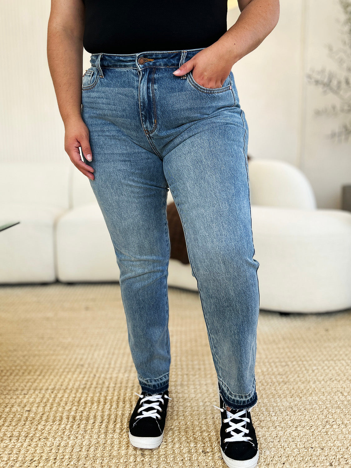 Judy Blue Rio Grande Rigid Magic Boyfriend Jeans (0-24W)