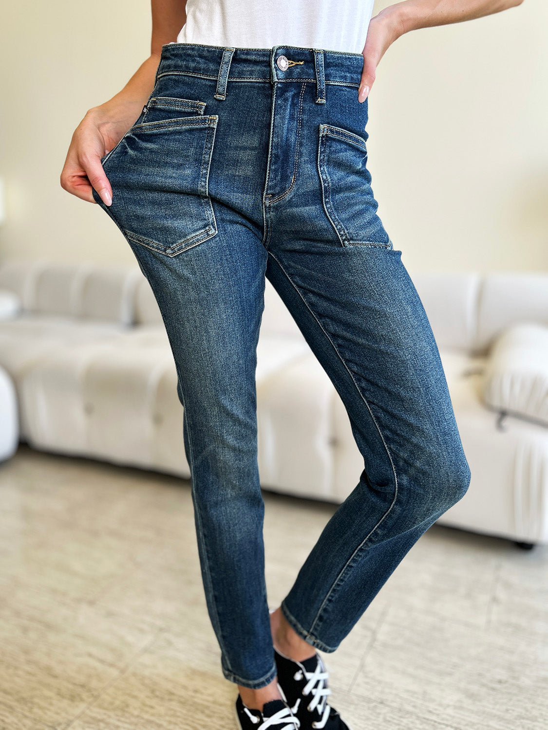 Judy Blue Rock Wit U Cargo Skinny Jeans (0-24W)
