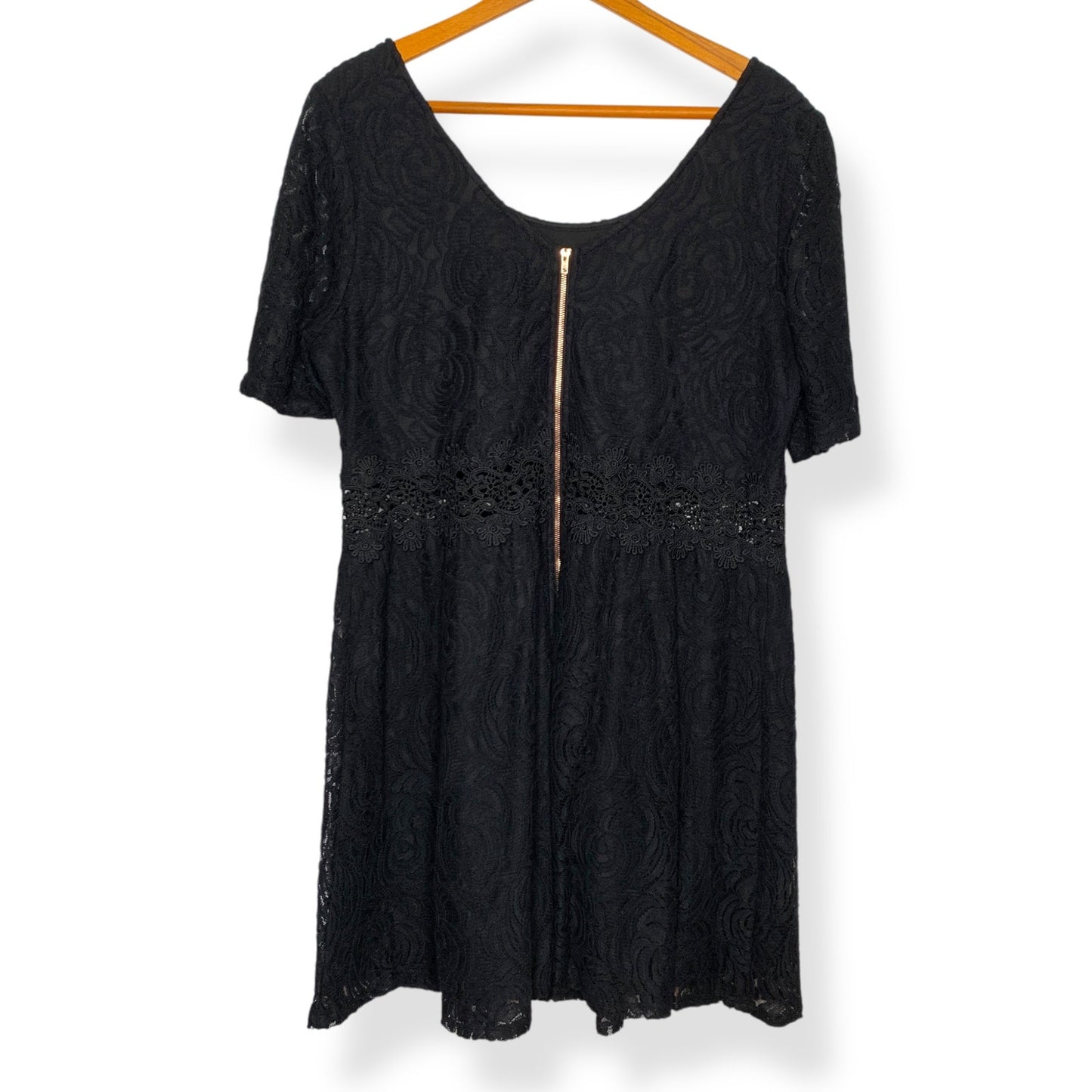 Xhilaration black lace short sleeve cocktail dress SZ XXL