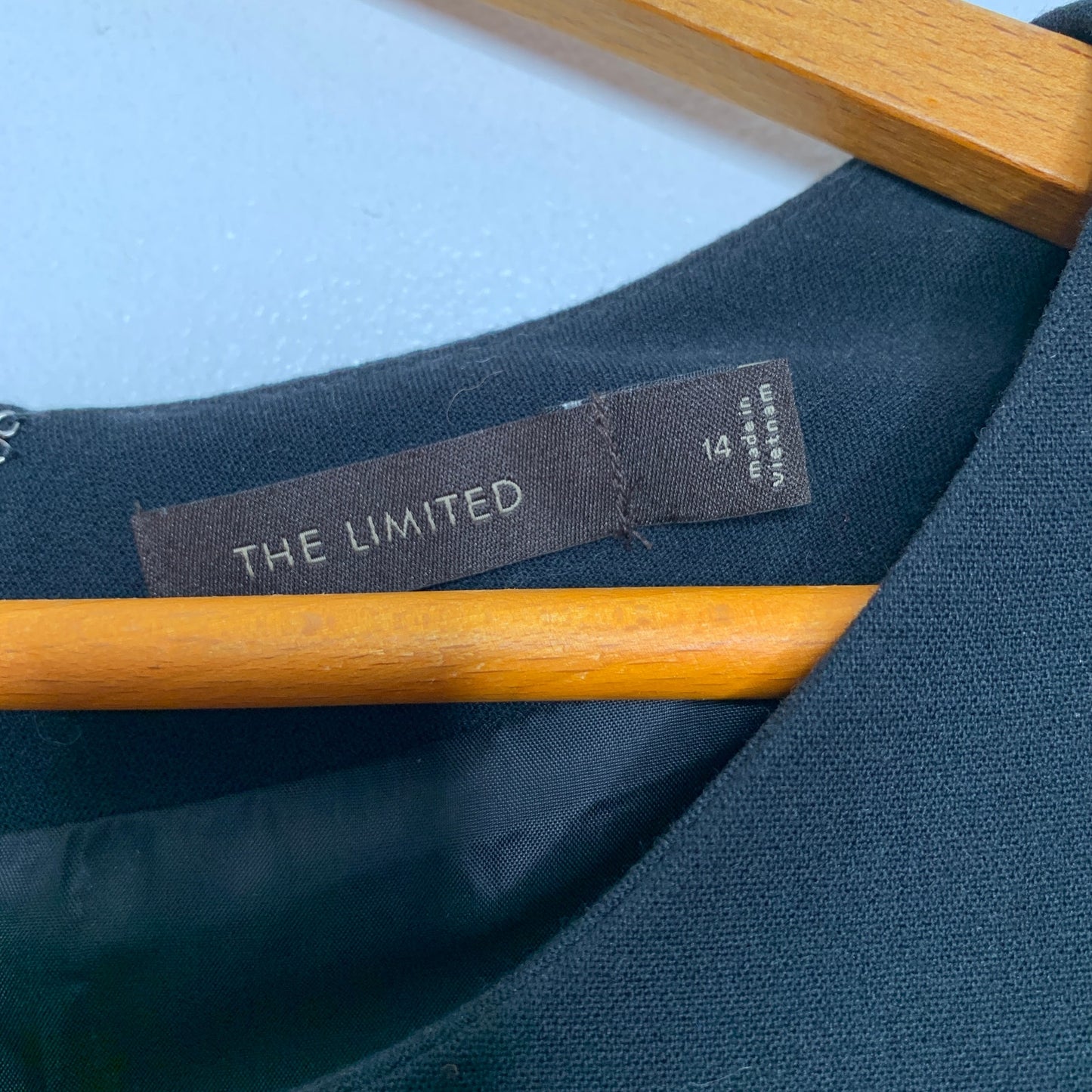 The Limited black bow belted sleeveless sheath dress SZ 14