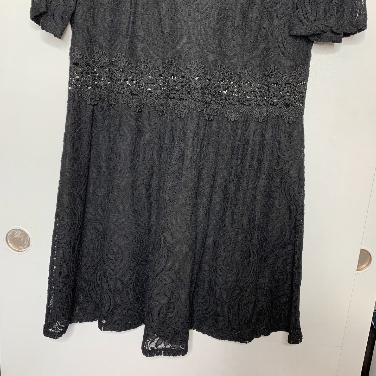 Xhilaration black lace short sleeve cocktail dress SZ XXL