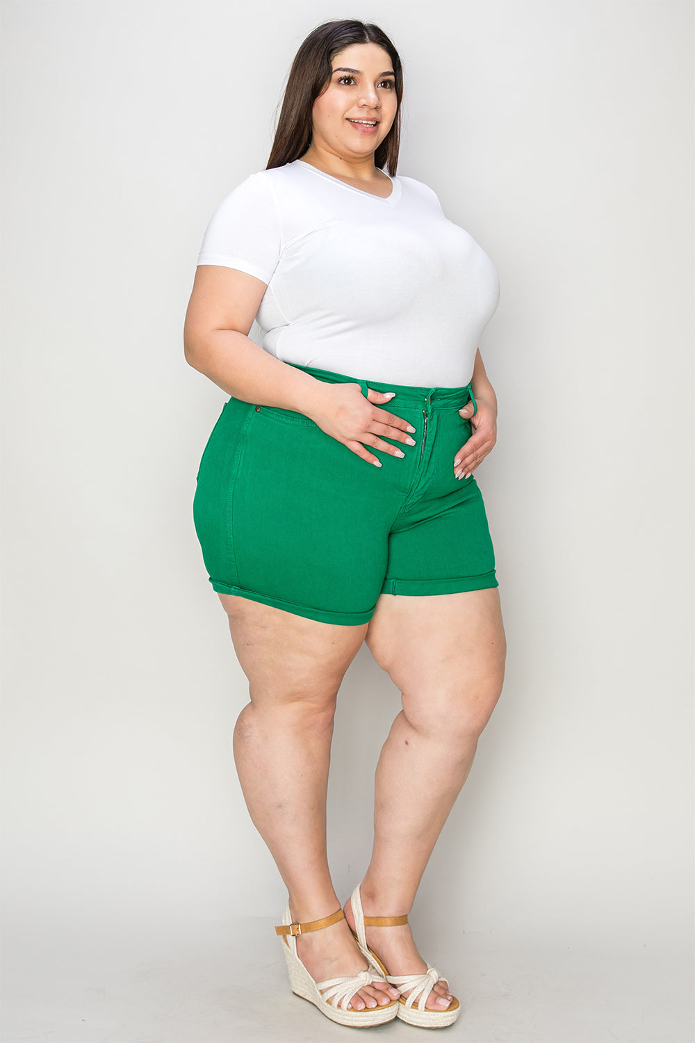 Judy Blue With You Around Tummy Control Shorts (S-3X)