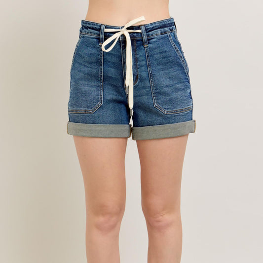 Judy Blue Comeback Kid High Rise Cuffed Denim Shorts (S-3X)