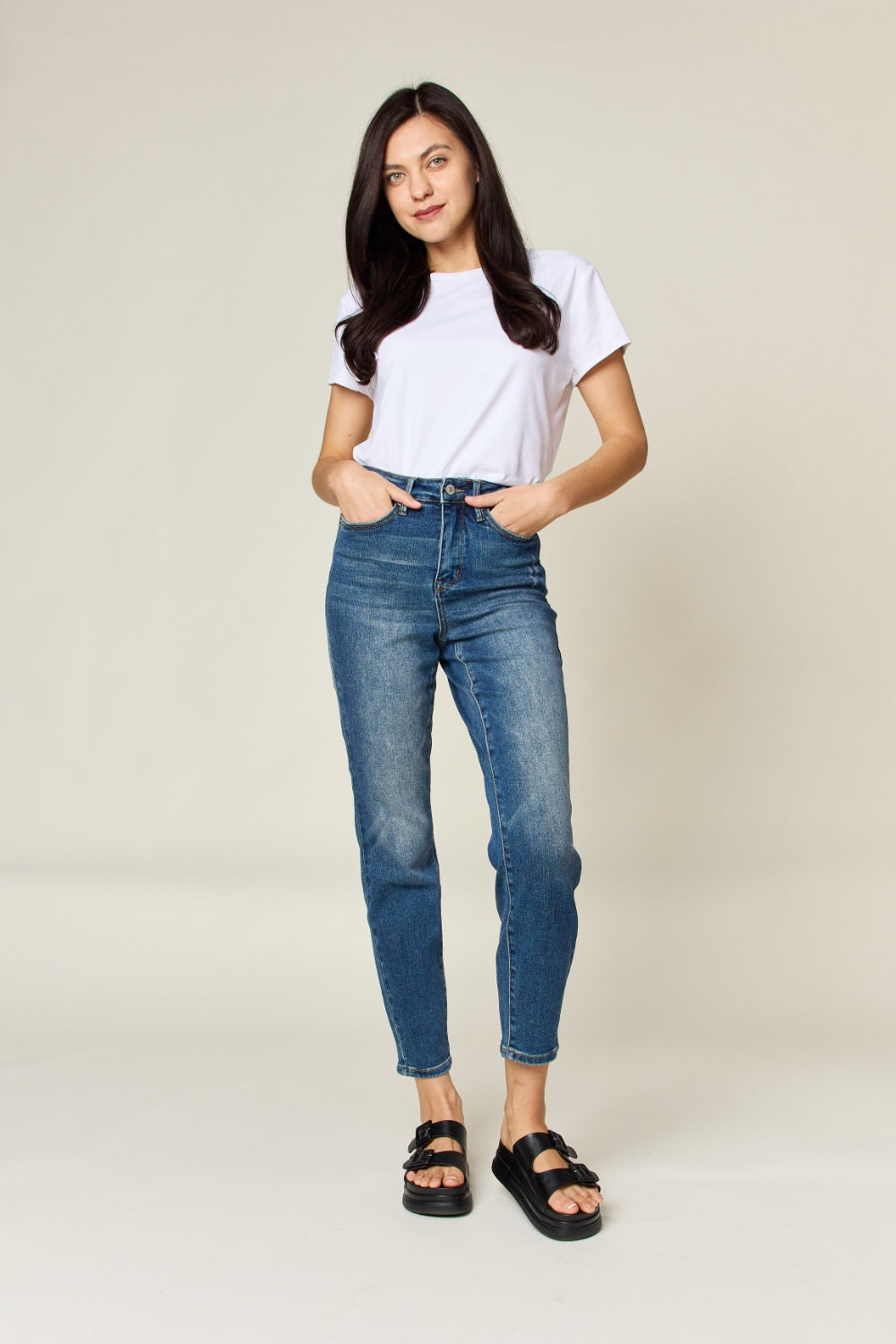 Judy Blue Fields + Fences Tummy Control Straight Leg Jeans (0-24W)