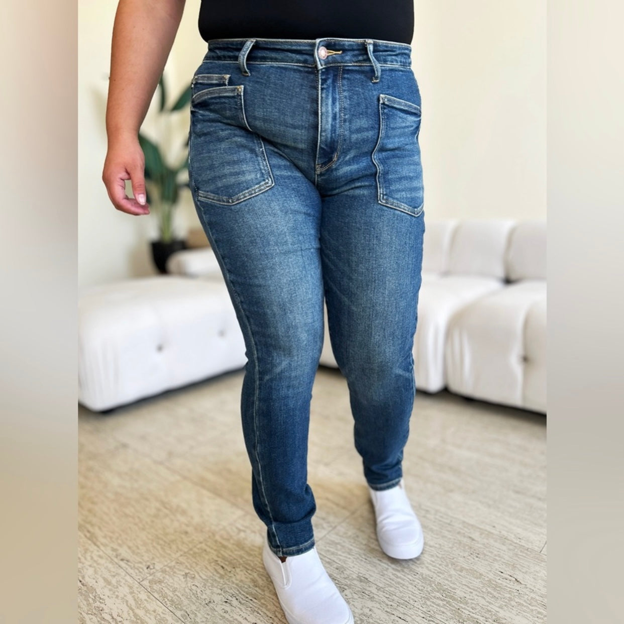 Judy Blue Rock Wit U Cargo Skinny Jeans (0-24W)