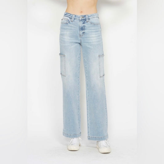 Judy Blue Forever Young Straight Leg Cargo Jeans (0-24W)