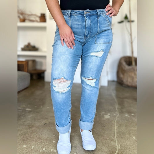 Judy Blue Hep Alien Boyfriend Jeans (0-24W)
