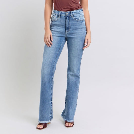 Judy Blue Kayce's Girl Raw Hem Bootcut Jeans (0-24W)