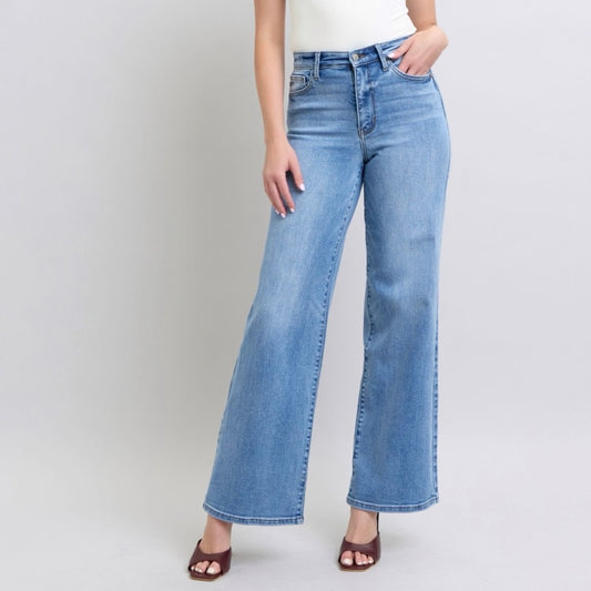Judy Blue Tragic Kingdom Wide Leg Jeans (0-24W)
