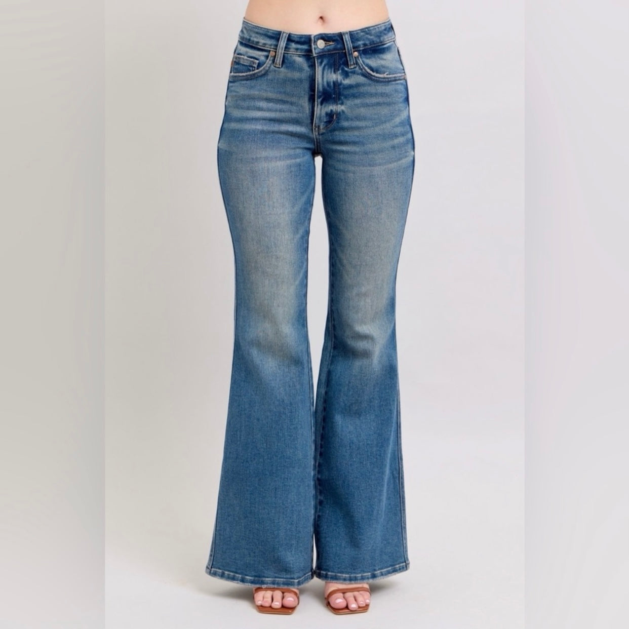 Judy Blue Just A Girl Tummy Control Flare Jeans (0-24W)