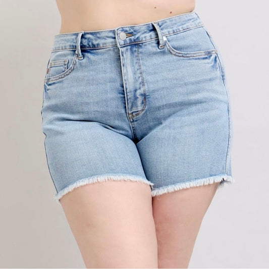 Judy Blue Kissin You Tummy Control Denim Shorts (S-3X)
