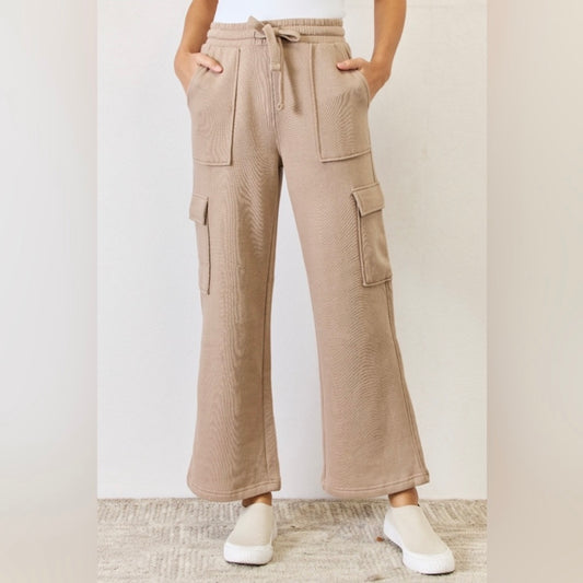 RISEN Candace Cargo Wide Leg Sweatpants (S-XL)
