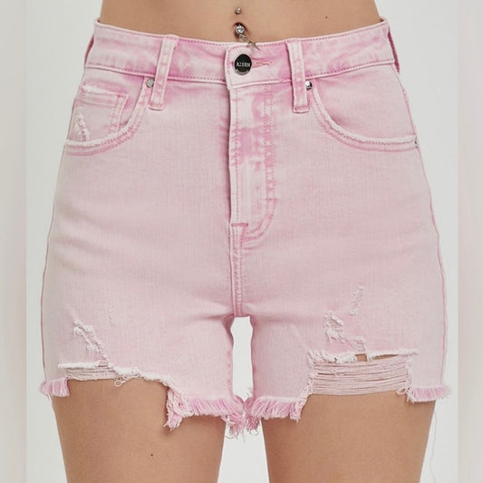 RISEN Love Drunk Distressed Denim Shorts (S-XL)