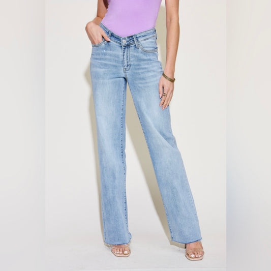 Judy Blue V Waistband Straight Leg Jeans (0-24W)