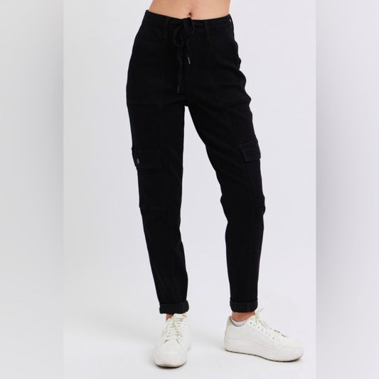 Judy Blue All The Way Cargo Cuffed Joggers (0-24W)
