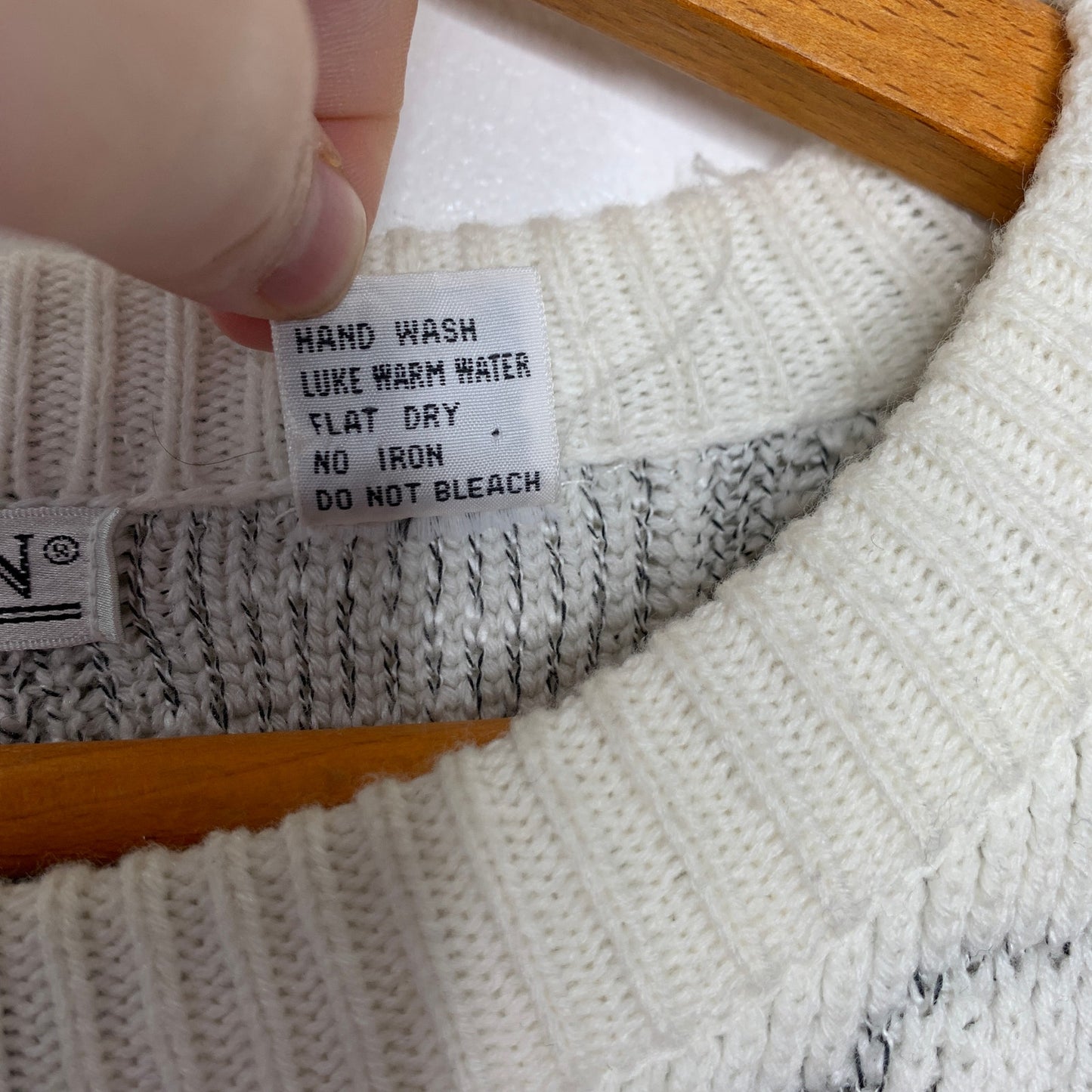 Vintage 90s Koman swirled chunky knit sweater SZ L