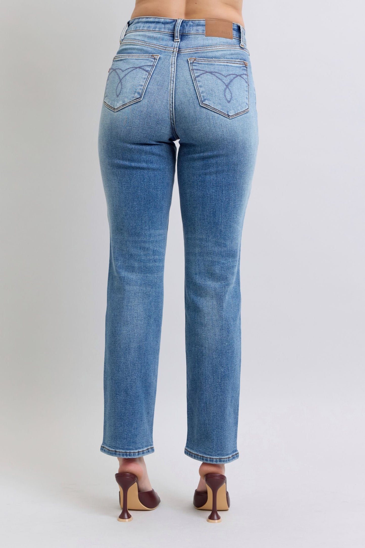 Judy Blue Go Getter Thermal Straight Leg Jeans (0-24W)