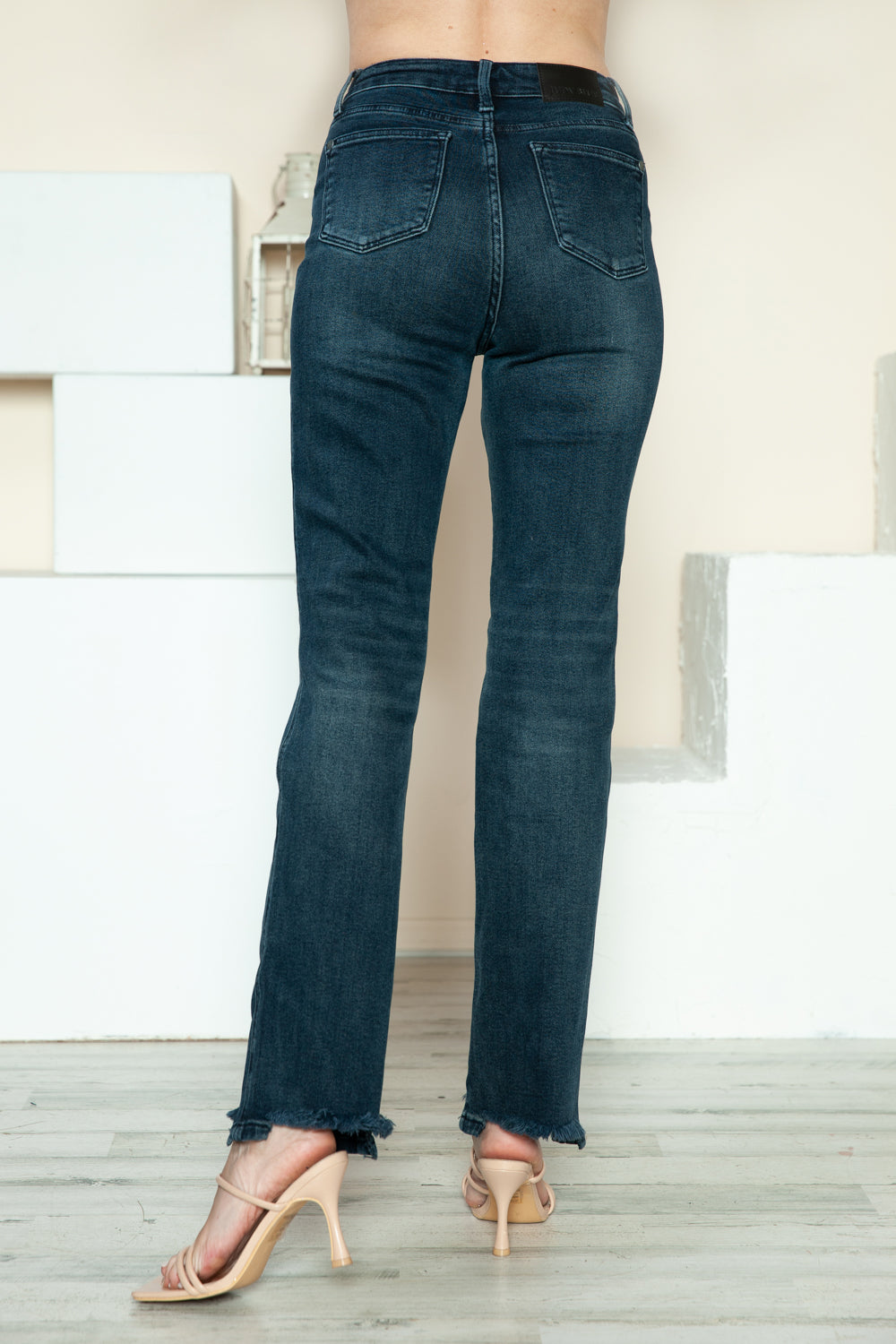 Judy Blue Burning Down Button Fly Straight Leg Jeans (0-24W)