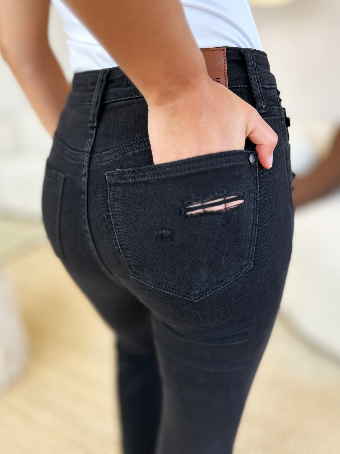 Judy Blue Empty Street Distressed Flare Jeans (0-24W)