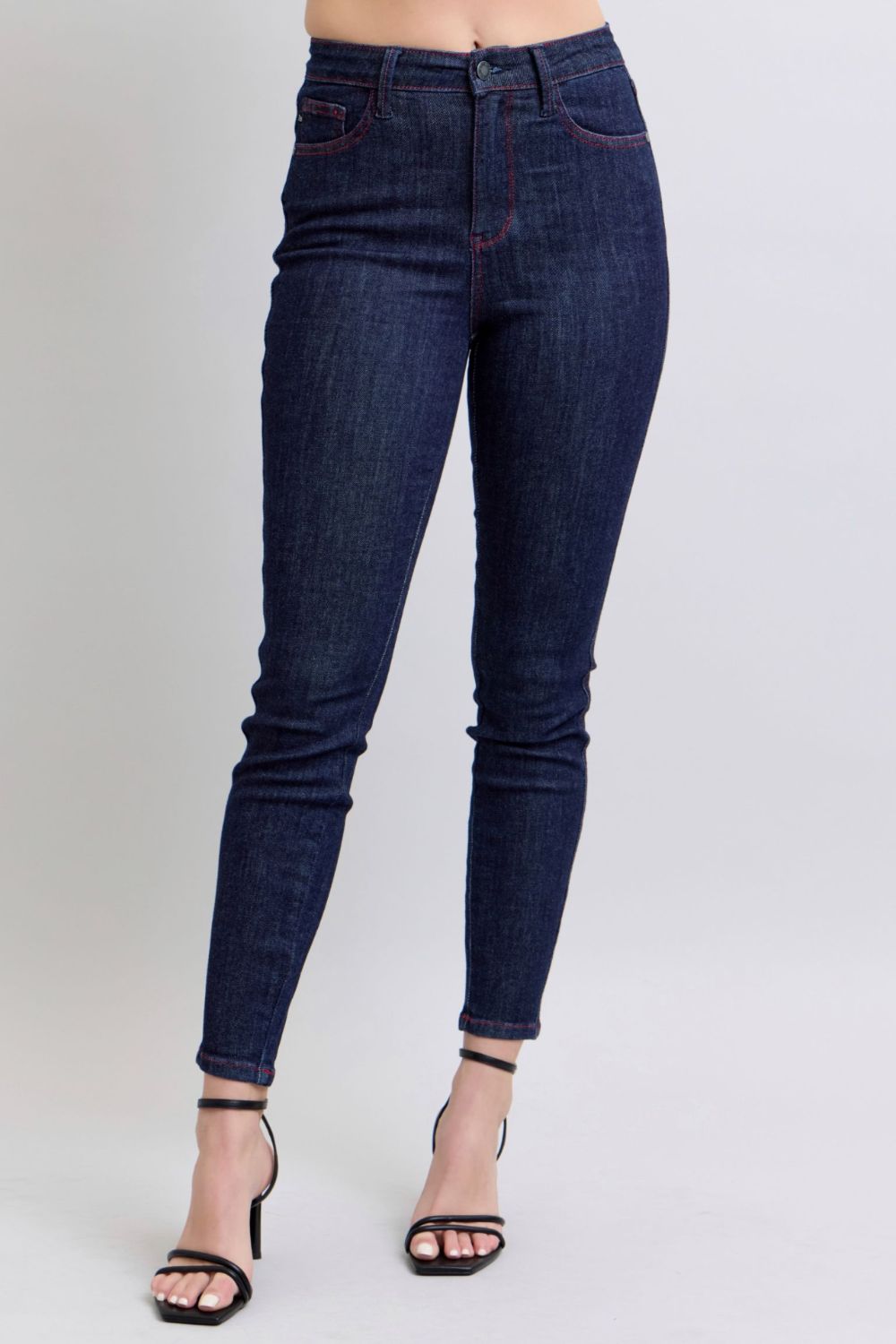 Judy Blue New Romantics Heart Shaped Pocket Skinny Jeans (0-24W)