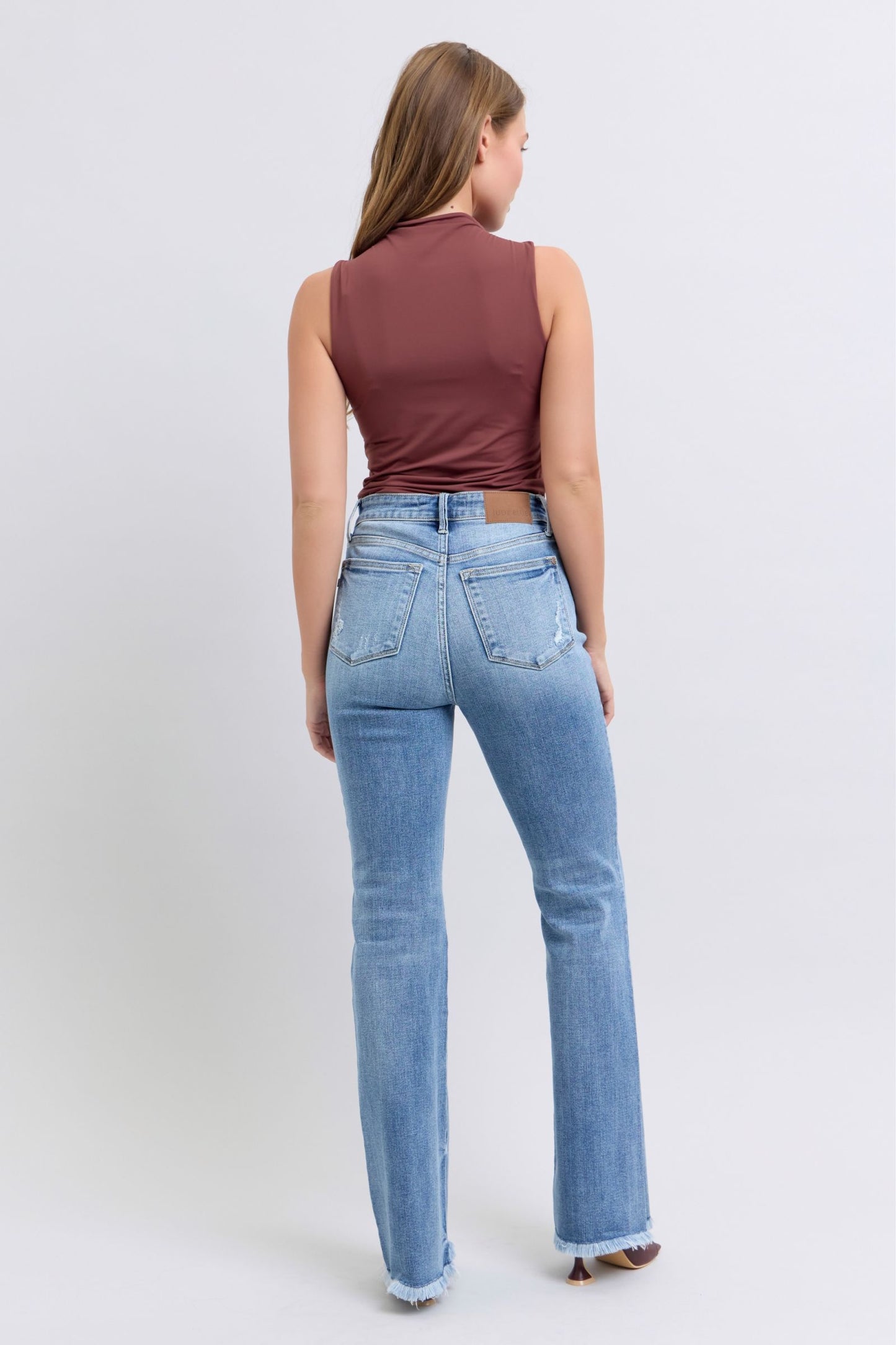 Judy Blue Kayce's Girl Raw Hem Bootcut Jeans (0-24W)